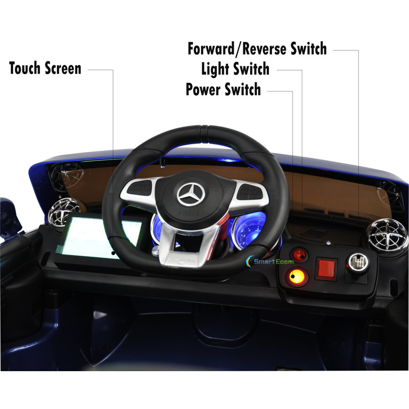 Americas Toys Project Ride On Car with Mp4 Screen, LED Wheels, Blue