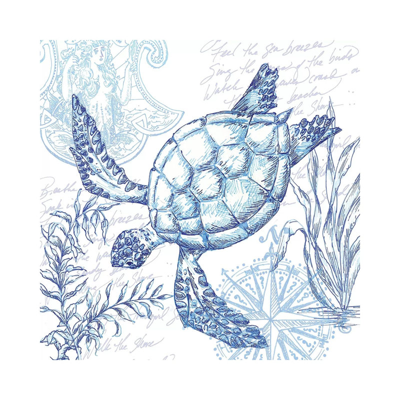 Carnet de croquis côtier - reproduction d'impression, H 12 po x l 12 po x P 1,5 po, Toile tendue, Aucun mat