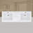 60 Inch Solid Surface Double Sink Bathroom Vanity Top with Integrated Dual Sinks, Bright White 2" Thick Countertop, Raised Edge & Backsplash