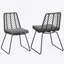 CHAISE, 2PCS avec 2 coussins, gris