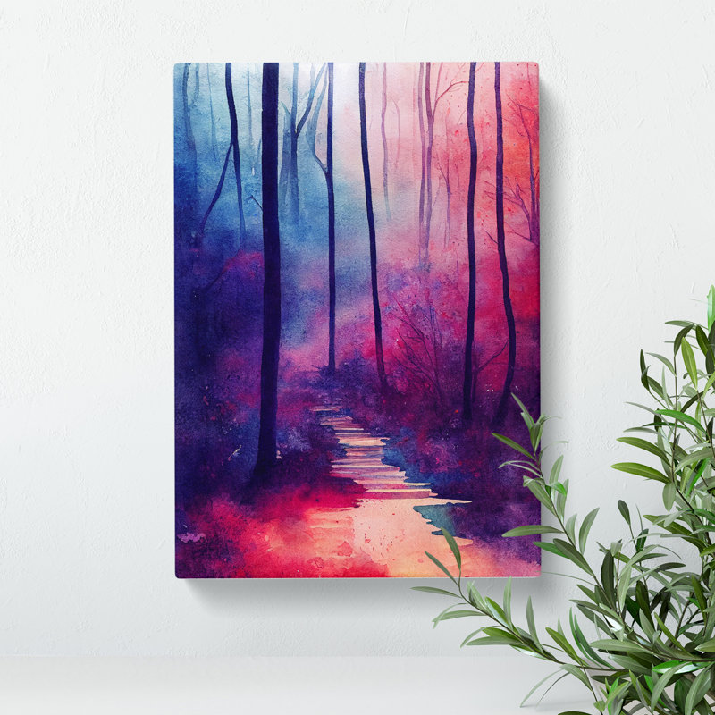 Alluring Forest - Wall Art, Wrapped Canvas, 50cm H x 35cm W, No Matte