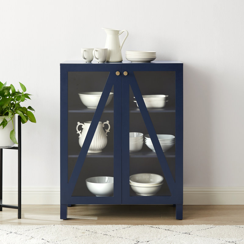 Cyndee 38'' Kitchen Pantry, Blue