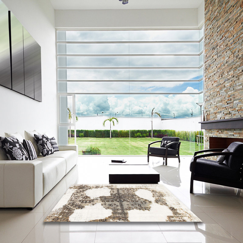 Smeltertown Abstract Indoor Rug, Square 8'