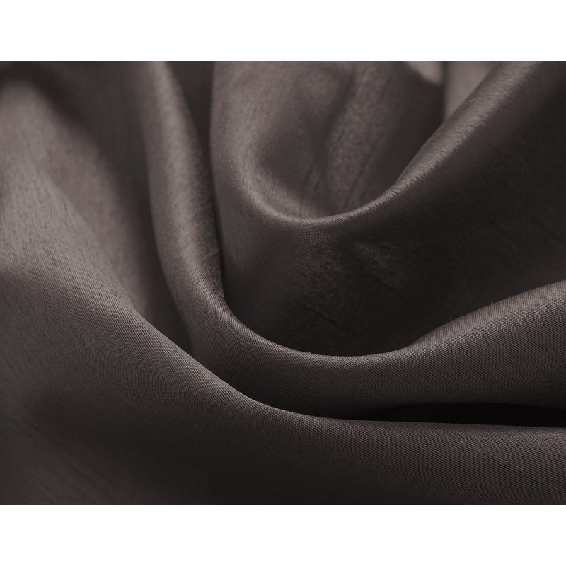 Alexzavier Faux Silk Semi Sheer Rod Pocket Window Curtain Panel, Chocolate, 54" W x 90" L