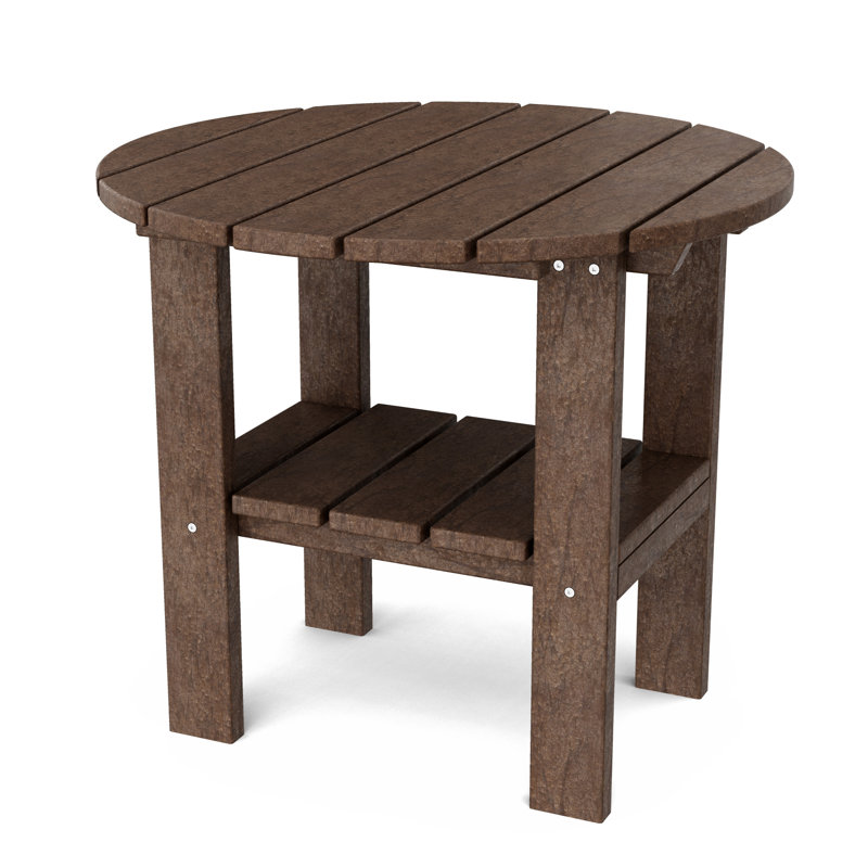 Table d'appoint ronde classique, Brun Tudor