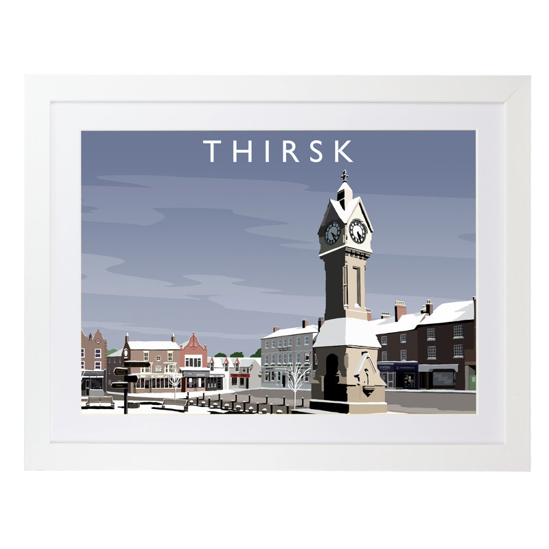 Thirsk 2 (Snow) - Print, 30cm H x 40cm W x 3cm D, White Framed