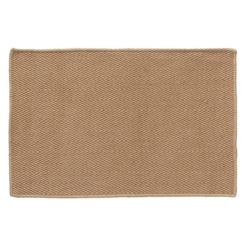 Herringbone Jute Rug, 22" W x 34" L