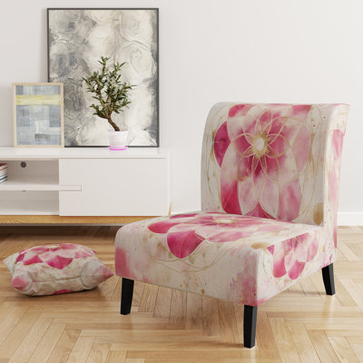 Fauteuil de chambre Boho Mandala - Mandala rose - Fauteuil de chambre Boho Glam Bloom