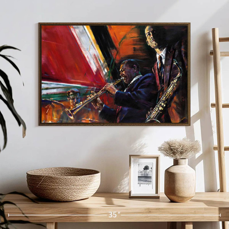 Red Hot, 25" X 17", Floating Frame Walnut