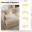 Grand canapé modulaire en U modulaire en chenille 6 pièces Clithoe, canapé rembourré en chenille avec 2 repose-pieds amovibles-1138234472
