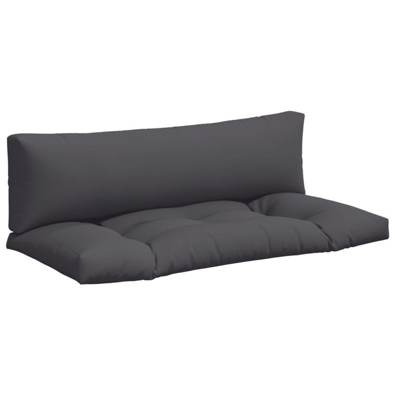 Coussin à palette 2 pièces Ebern Designs, Gris anthracite