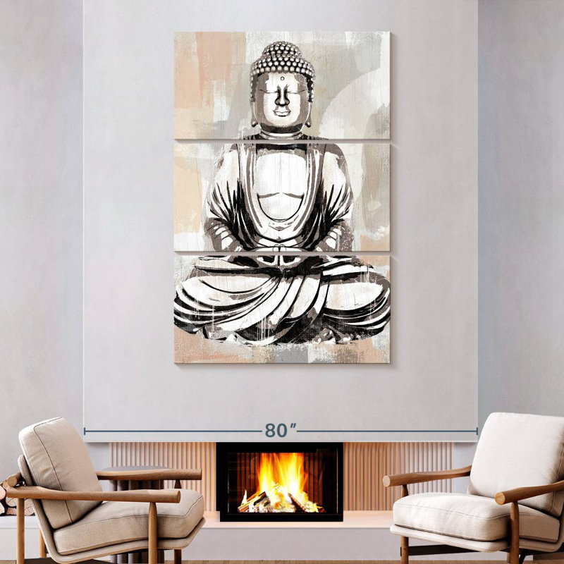 Adella Silver Buddha, 74" H x 48" W
