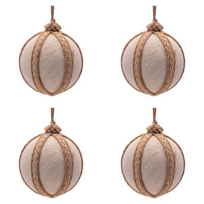 Plastic Ball Ornament Set of 4