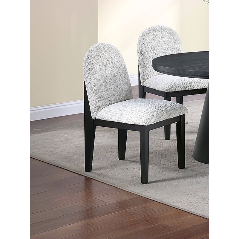 Chaise d'appoint ergonomique en tissu blanc