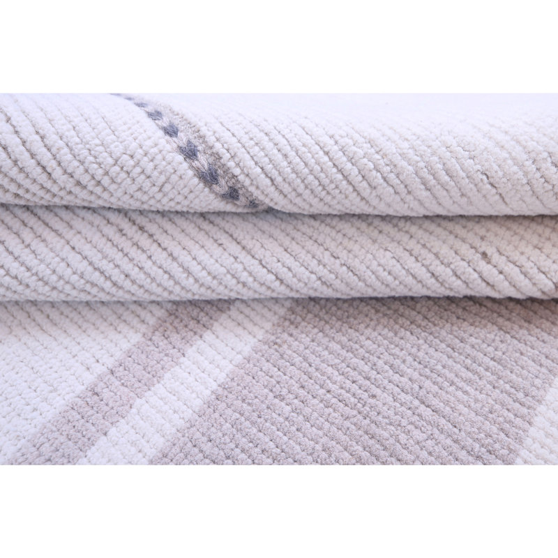 Tapis unique ivoire / gris 8 pi 3 po x 10 pi 4 po