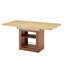 Une table de salle à manger extensible avec espace de rangement, une table de salle à manger extensible de 59 à 71 pouces. Table rectangulaire en bois avec structure en panneau de fibres à densité moyenne de couleur noyer pouvant accueillir 4 à 8 pe