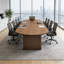 Table de conférence en bois massif moderne-1974751267