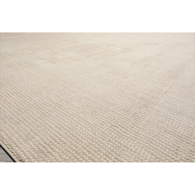 Tapis oriental multicolore en laine touffeté à la main beige, Rectangle 6 pi x 9 pi