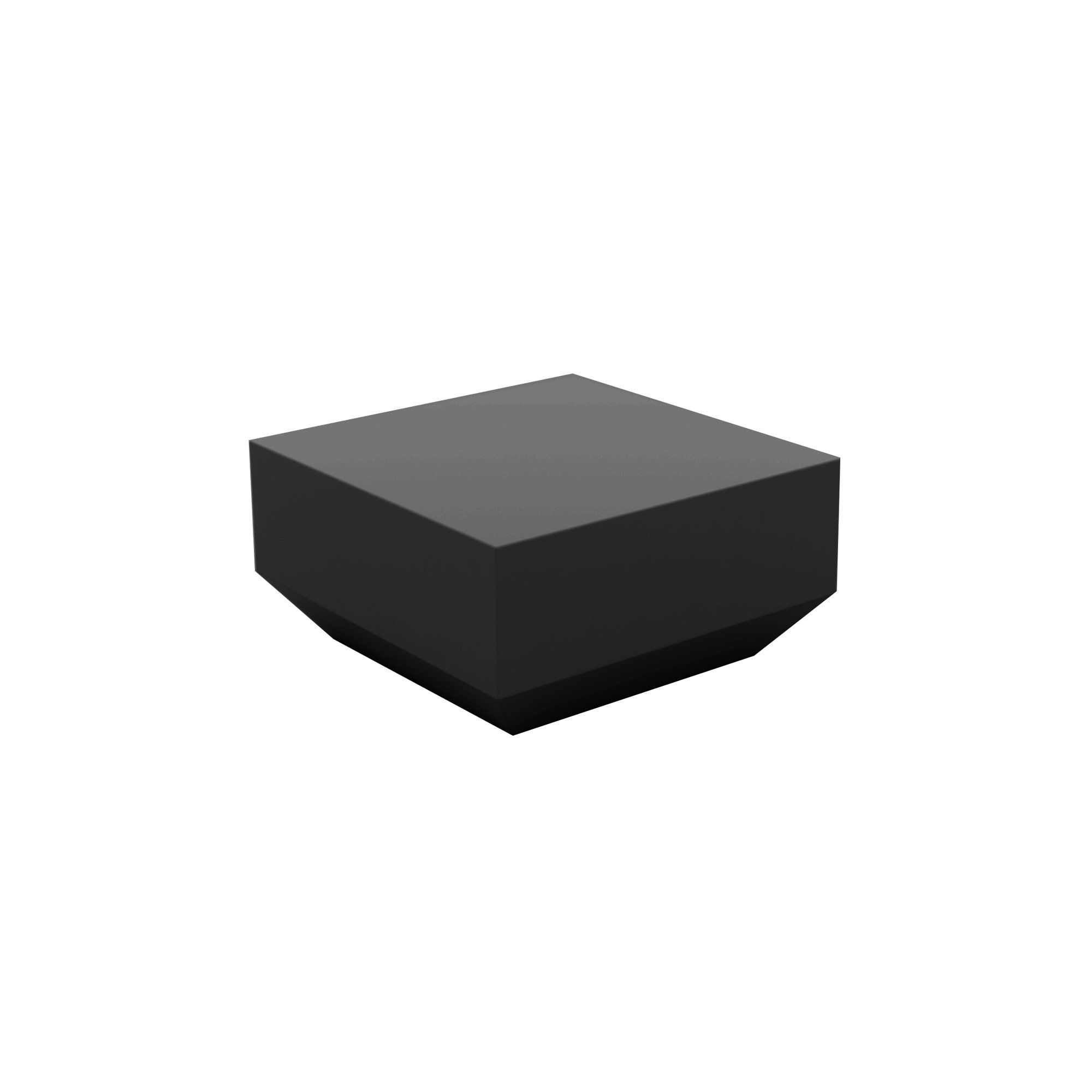 Vela Resin Coffee Table, 23.5" W x 23.5" L x 11.75" H, Anthracite