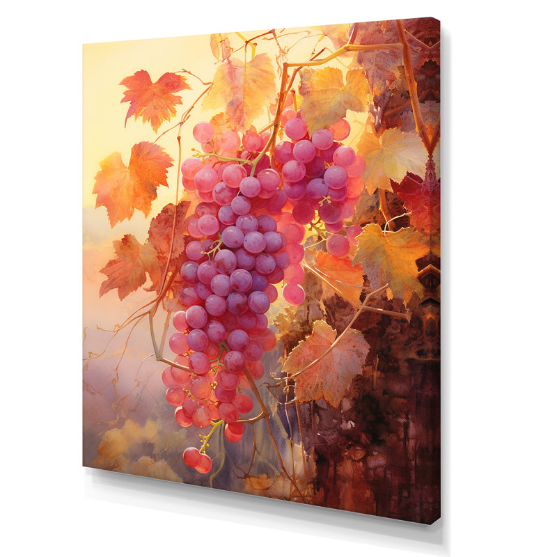 Décoration murale Vineyard Veil, H 44 po x l 34 po x P 1,5 po, Toile tendue