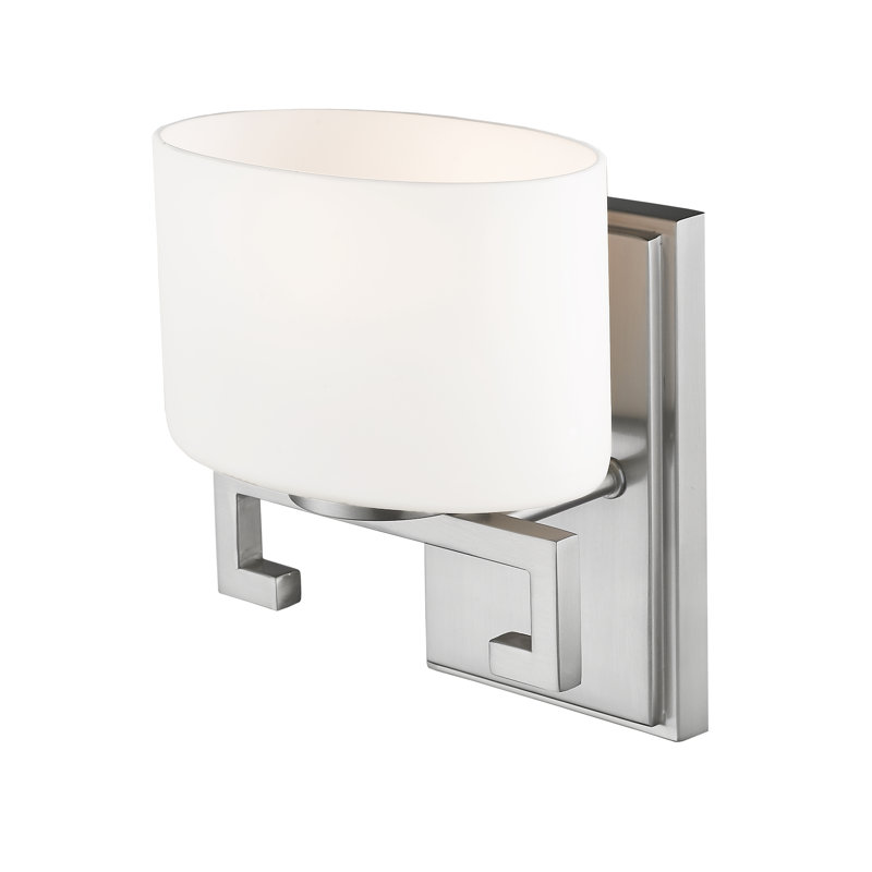 Applique pour salle de bain 1 lumière del Mckeel, Nickel brossé