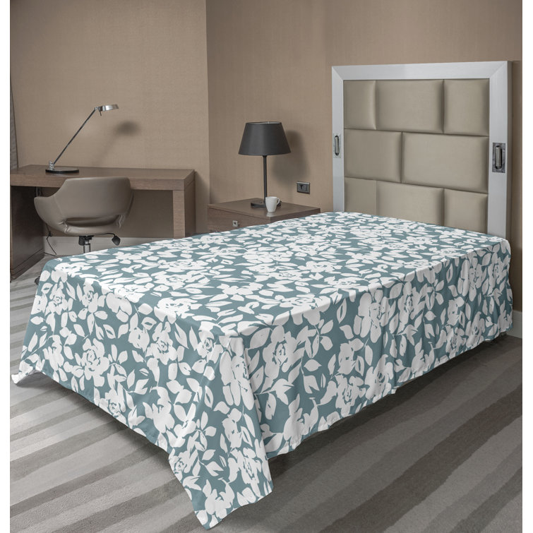 Ambesonne, drap plat floral pivoines, art botanique printanier