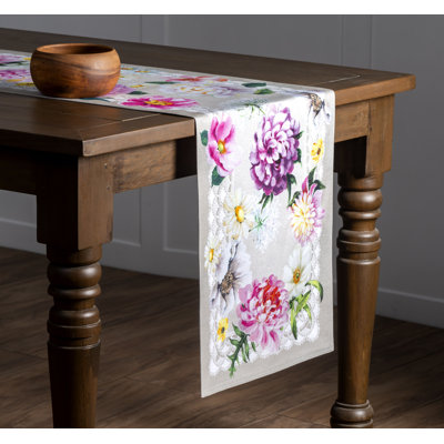 Floral 100% Cotton Table Runner
