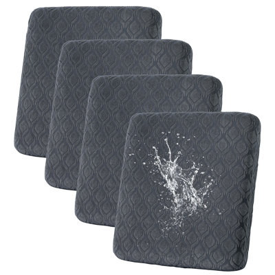 4 Pcs Waterproof Couch Cushion Covers，Washable Stretch Outdoor Patio Furniture Covers