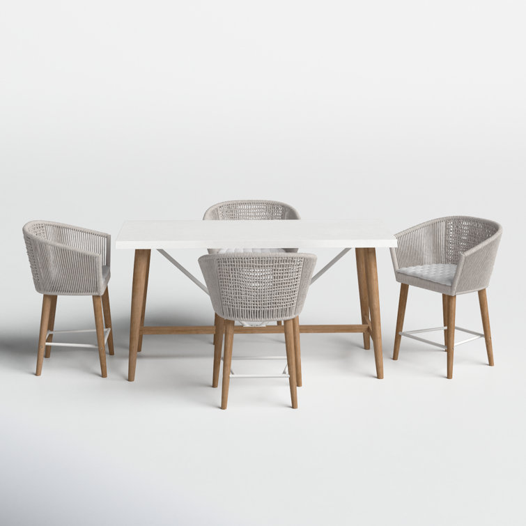 Boyd 72'' Rectangular 4 - Person Outdoor Dining Set with Cushions