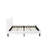 Nolan Platform Bed - Button Tufted Linen White Velvet Fabric Upholstered Headboard & Footboard, Black Legs, King Size-837654679-861073220
