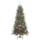 6.5 Ft. Snowy Morgan Spruce Slim Tree With Dual Color® LED Cosmic Lights®