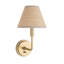 Polly Sconce Single (Blackened Brass with Rattan Shade)-1349142429