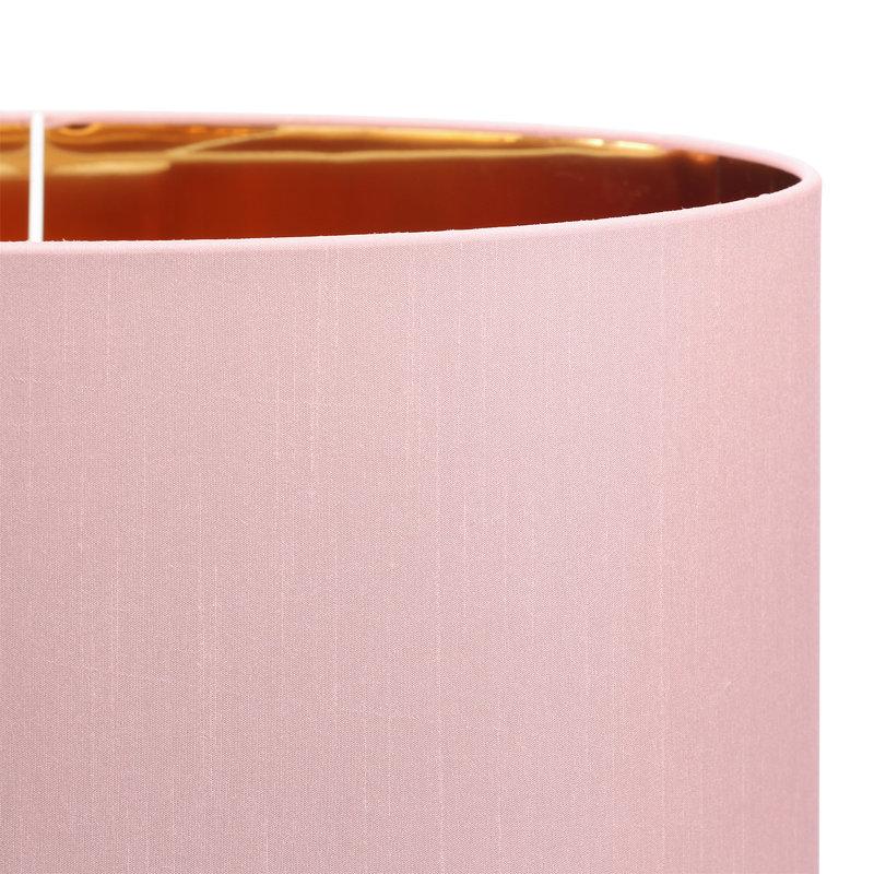 22.5cm H Faux Silk Drum Pendant Shade ( Uno ), Pink
