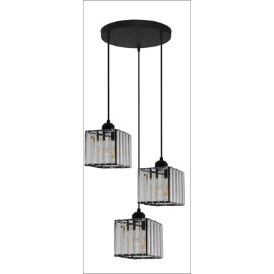 Varner 3 - Light Black Cluster Pendant