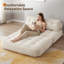Canapé-lit Boneless de 54 po avec coussins, tissu velours côtelé-855364018