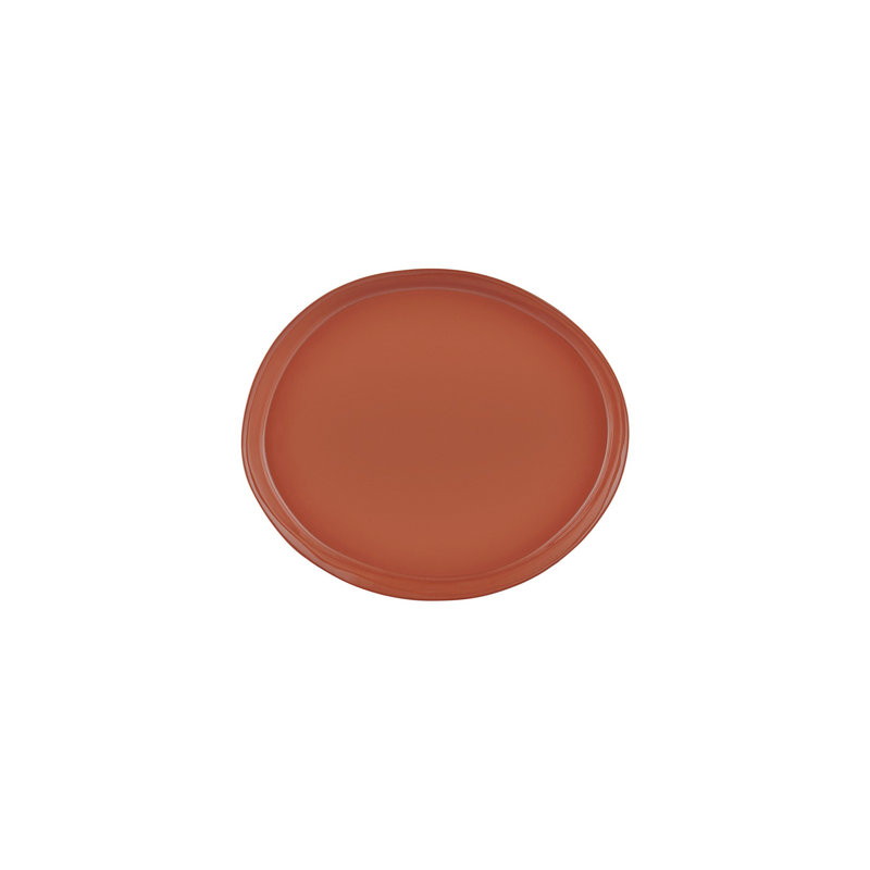 Elegant Terracotta Plate, 5.5 x 6.3 x 0.8 inches | 100% Porcelain, Dishwasher & Microwave Safe | Perfect for Serving Dishes, Stylish Dinnerware for Home & Entertaining, Durable and Easy to Clean