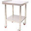 Table de préparation 24 x 35 1/2 pouces, capacité de 440 lb avec dosseret, tablette inférieure réglable et 4 tablettes en acier inoxydable pour le rangement de la lessive et la préparation de restaurant