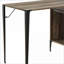 Bureaux, bureau en chêne rustique avec porte de grange coulissante & amp; Gestion des câbles, l 48 po x P 48 po x H 31 po | Rustique | Papier composite