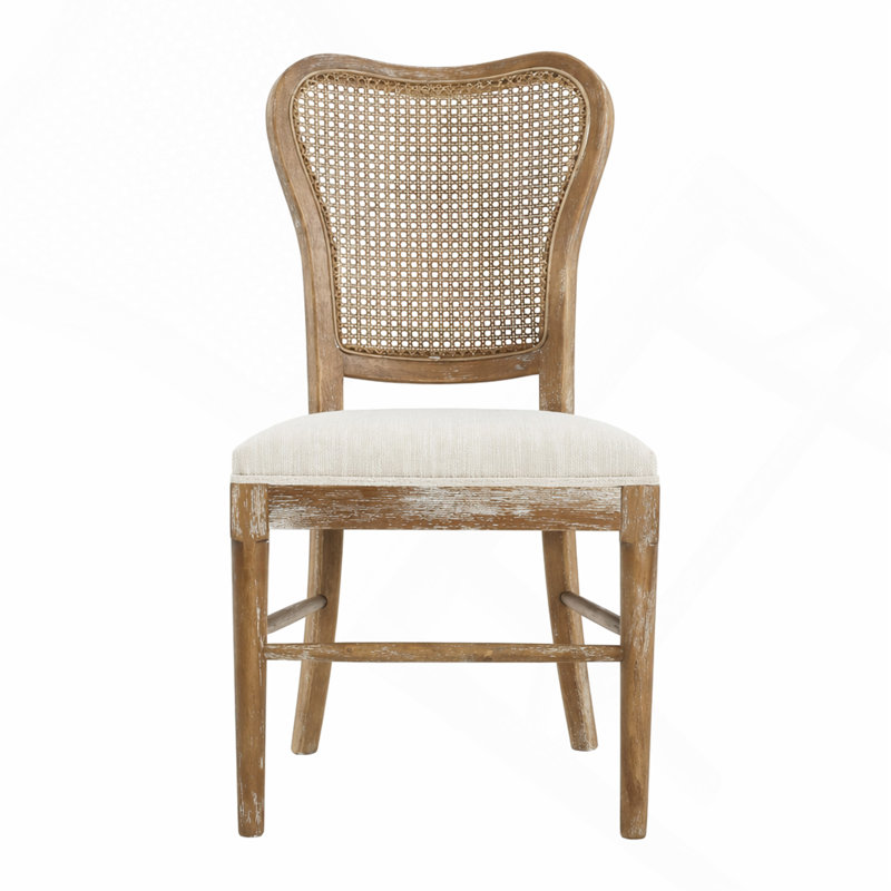 Dining Chair( Set Of 2 ), Cream, Brown