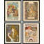 "Art Deco", "Portraits de femmes encadrées sur papier" par Alphonse Mucha-97770572-97770575