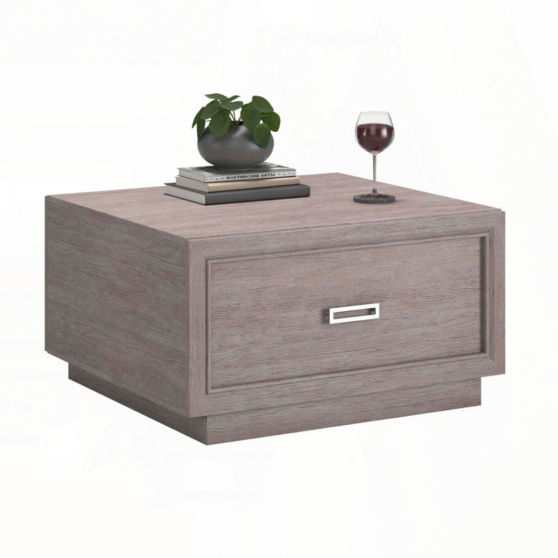 Table basse au design élégant - Finition gris moyen
