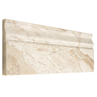 Diano Royal 4 3/4" x 12" Marble Look Wall Baseboard