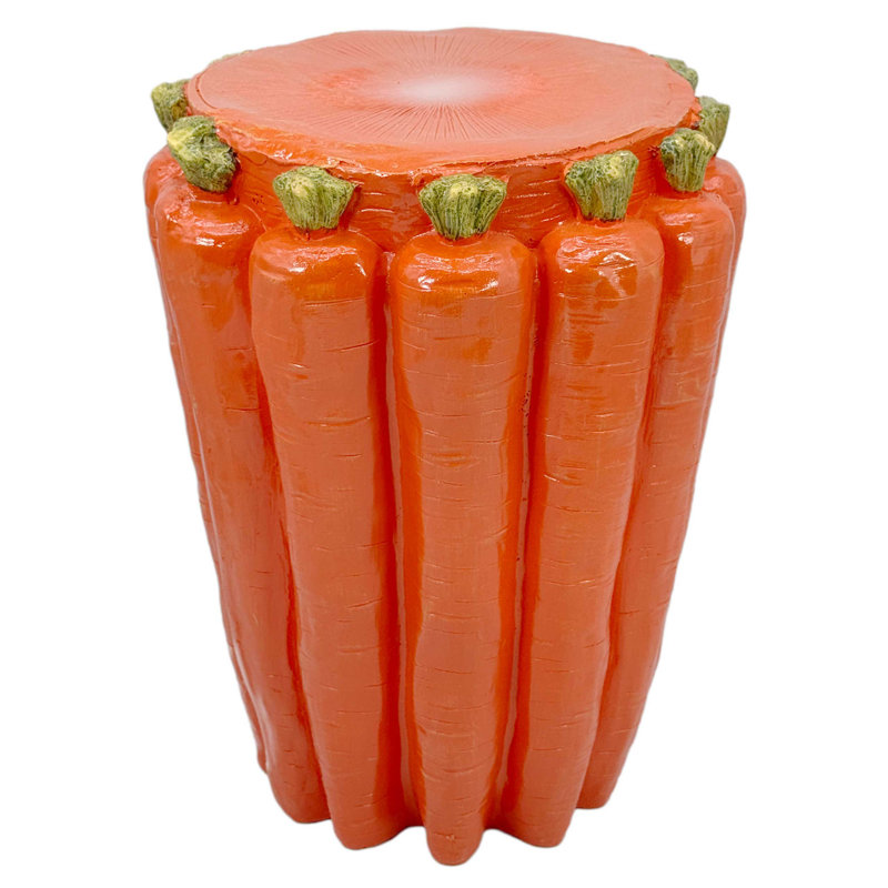 Carrot Stool Polyresin Side Table 18"