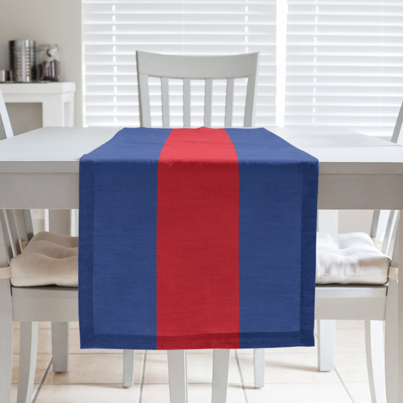 Chemin de table, 90 po x 16 po, Bleu / rouge / bleu, Chicago