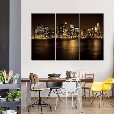 " Manhattan NYC Skyline " 3 - Pieces