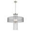 Lustre cylindrique unique à 4 lumières avec accents de cristal Haney-1258714042