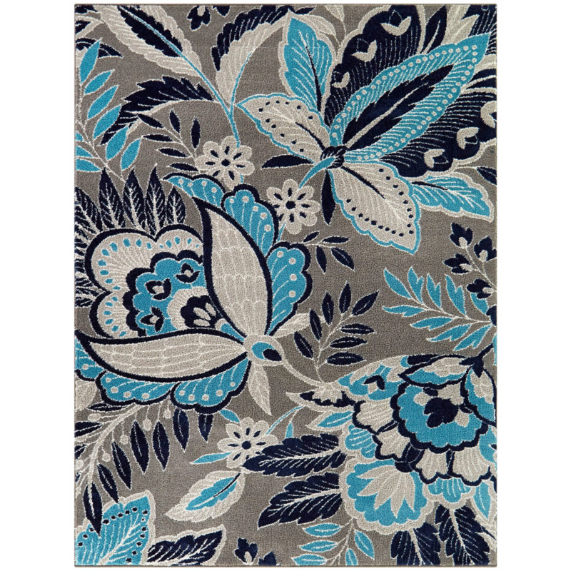 Henar Floral Indoor Rug, Rectangle 7'10" x 10'
