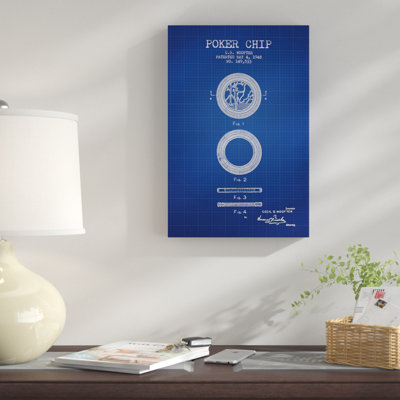 « c.b. woofter poker chip », impression sur toile, impression sur toile grid