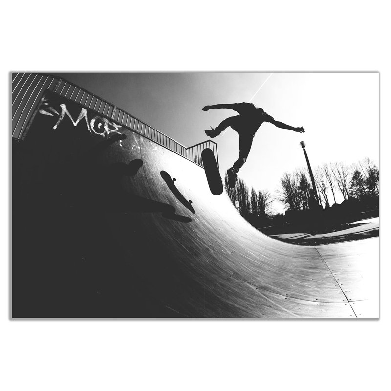 Skateboard - Wrapped Canvas Print, 20cm H x 31cm W
