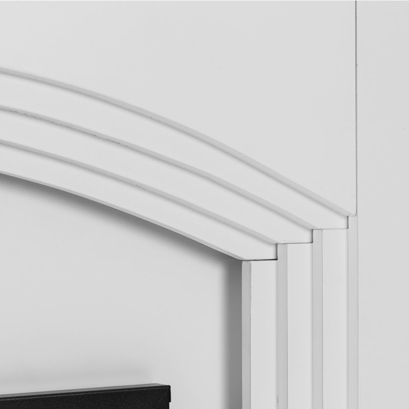 Pourtour de foyer électrique Abbotsford, Blanc lustré